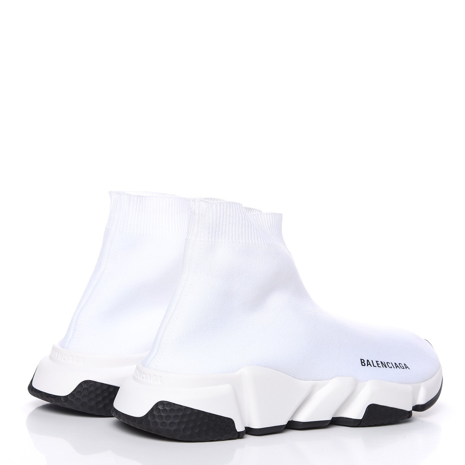 Balenciaga Neoprene Knit Womens Speed Sneakers 41 White 4 of 9
