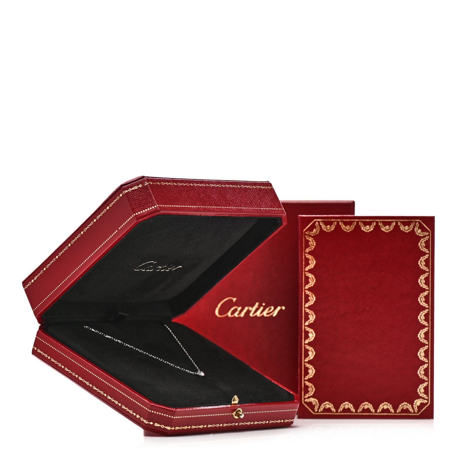 Cartier 18K White Gold Diamond LM D'Amour Pendant Necklace 6 of 6