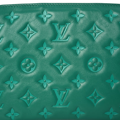 Louis Vuitton Lambskin Embossed Monogram Coussin BB Emeraude 9 of 15