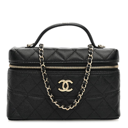 Chanel Caviar Quilted Trendy Handle Slim Vanity Black 1 of 11