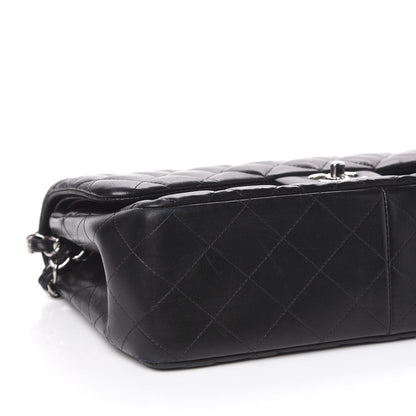 Chanel Lambskin Quilted Jumbo Double Flap Black 7 of 12