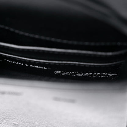 Off-White Calfskin Diag Flap Bag Black White 7 of 11