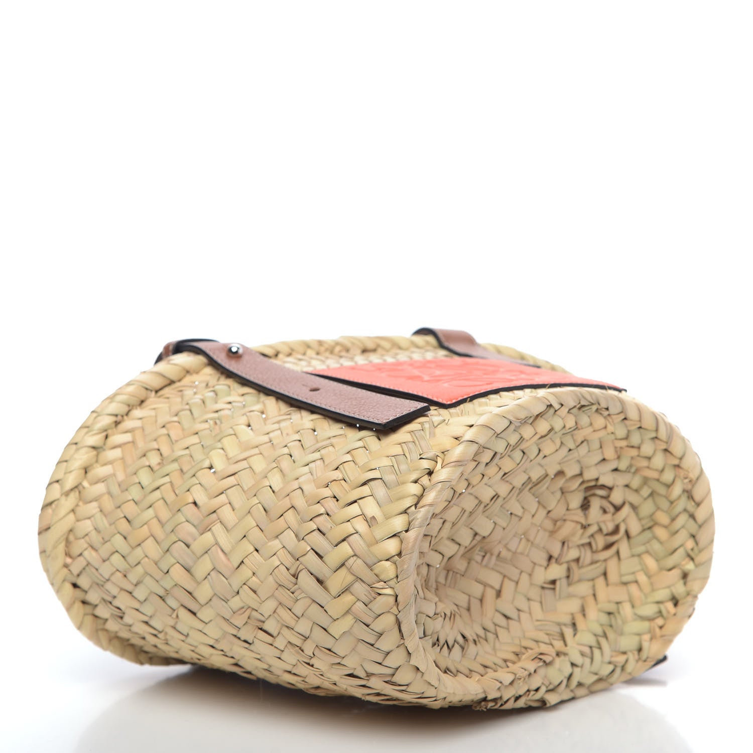 Loewe Raffia Small Basket Tote Bag Natural Orange 4 of 8