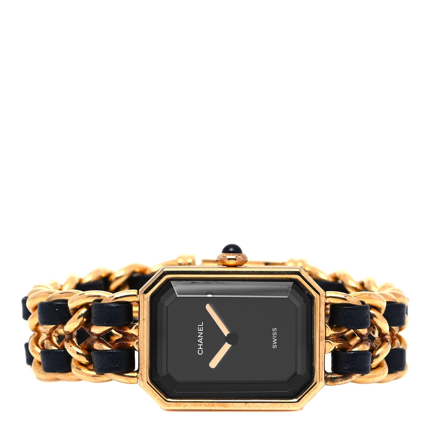 Chanel Stainless Steel Lambskin 20mm Chain Premiere Quartz Watch Gold M 2 of 5