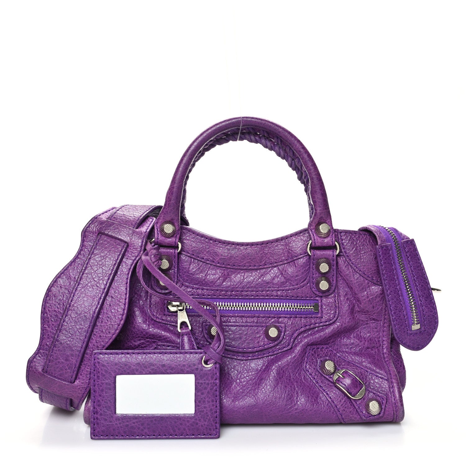 Balenciaga Agneau Giant 12 Silver Hardware Mini City Ultraviolet 1 of 16