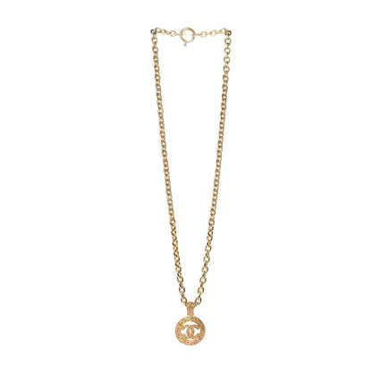 Chanel Chain CC Long Pendant Necklace Gold 3 of 6