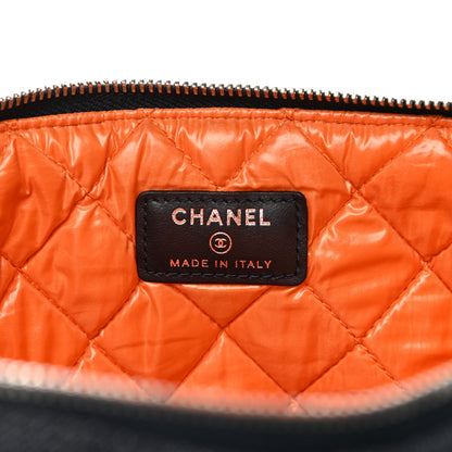 Chanel Denim Medium Deauville Pouch Clutch Blue Orange 6 of 8
