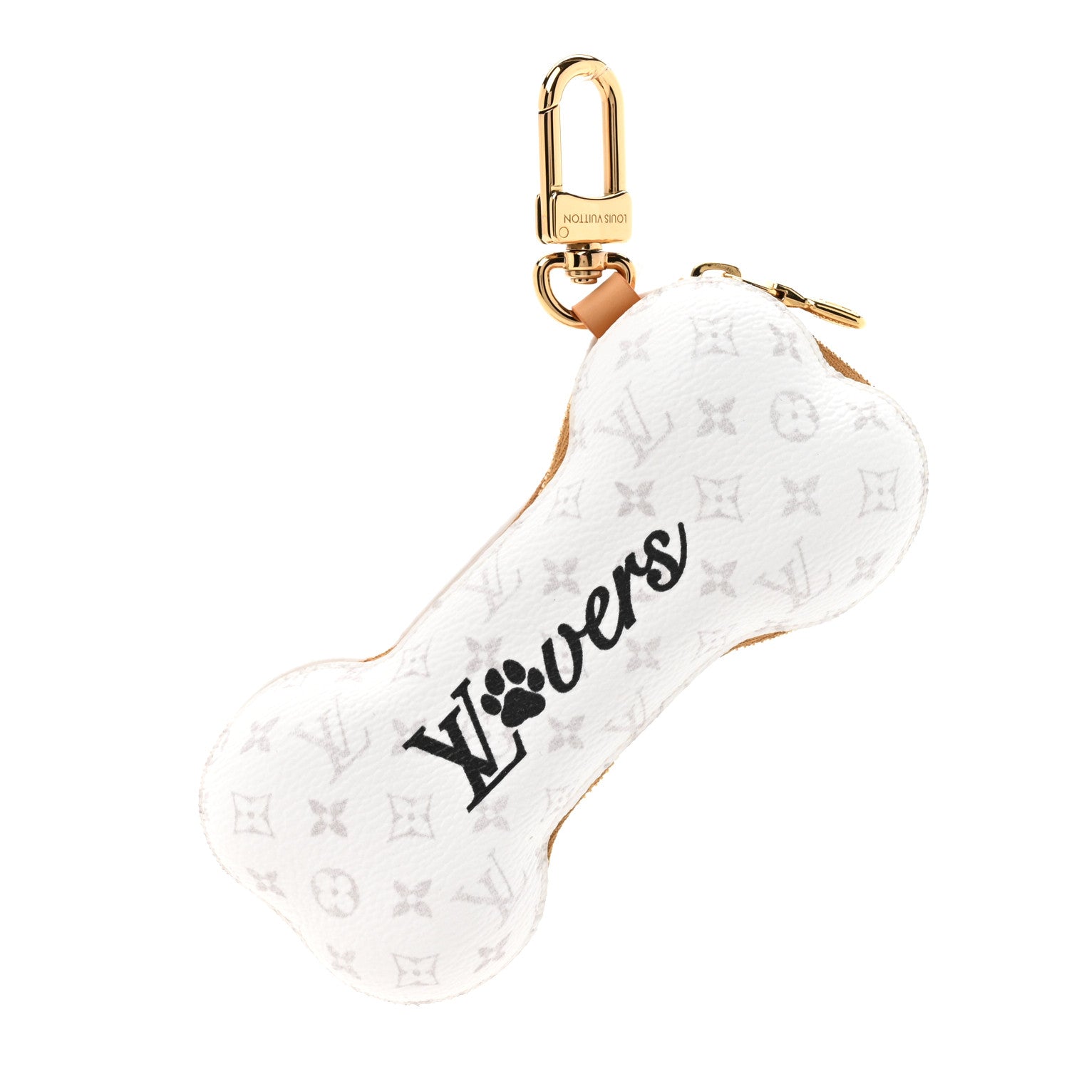 Louis Vuitton Monogram Bone Lovers Bag Charm Key Holder White 1 of 4