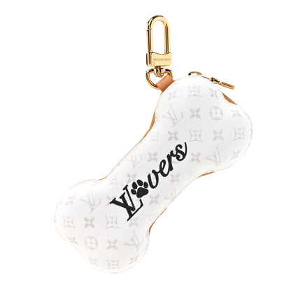 Louis Vuitton Monogram Bone Lovers Bag Charm Key Holder White 1 of 4