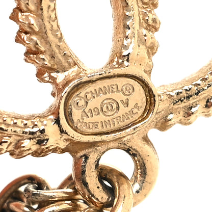 Chanel Pearl CC Multi Chain Drop Earrings Gold 4 of 4