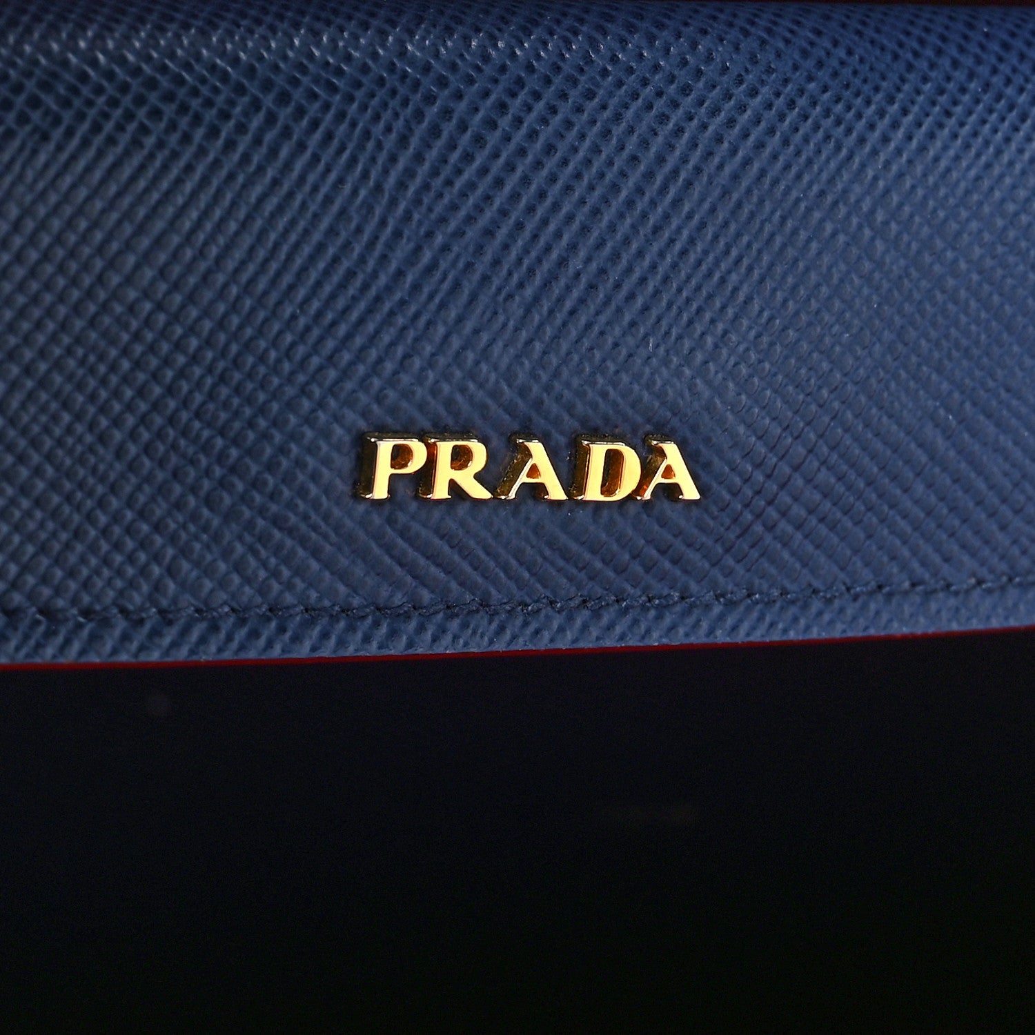 Prada Saffiano Cuir Large Double Bag Bleuette 6 of 9