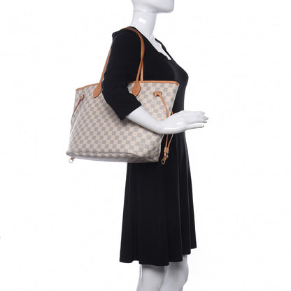 Louis Vuitton Damier Azur Neo Neverfull MM Rose Ballerine 2 of 11