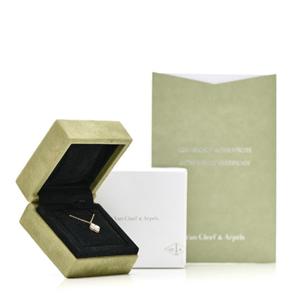 Van Cleef & Arpels 18K Yellow Gold Mother of Pearl Sweet Alhambra Pendant Necklace 7 of 7