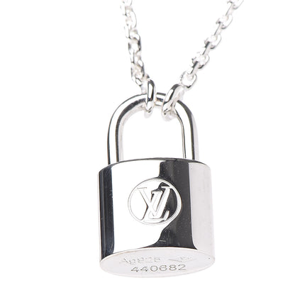 Louis Vuitton Sterling Silver Lockit Necklace 6 of 7