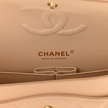Chanel Caviar Quilted Medium Double Flap Beige 6 of 9