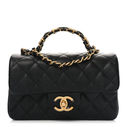Chanel Caviar Quilted Mini Handy CC Flap Black 1 of 11