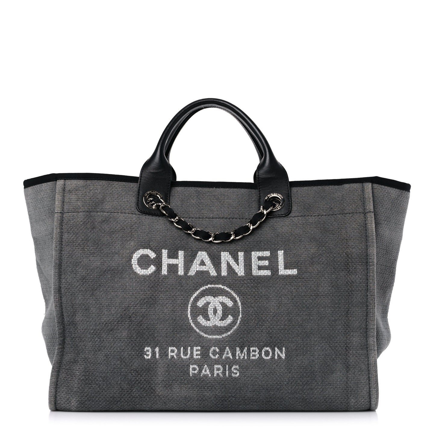 Canvas Medium Deauville Tote Grey