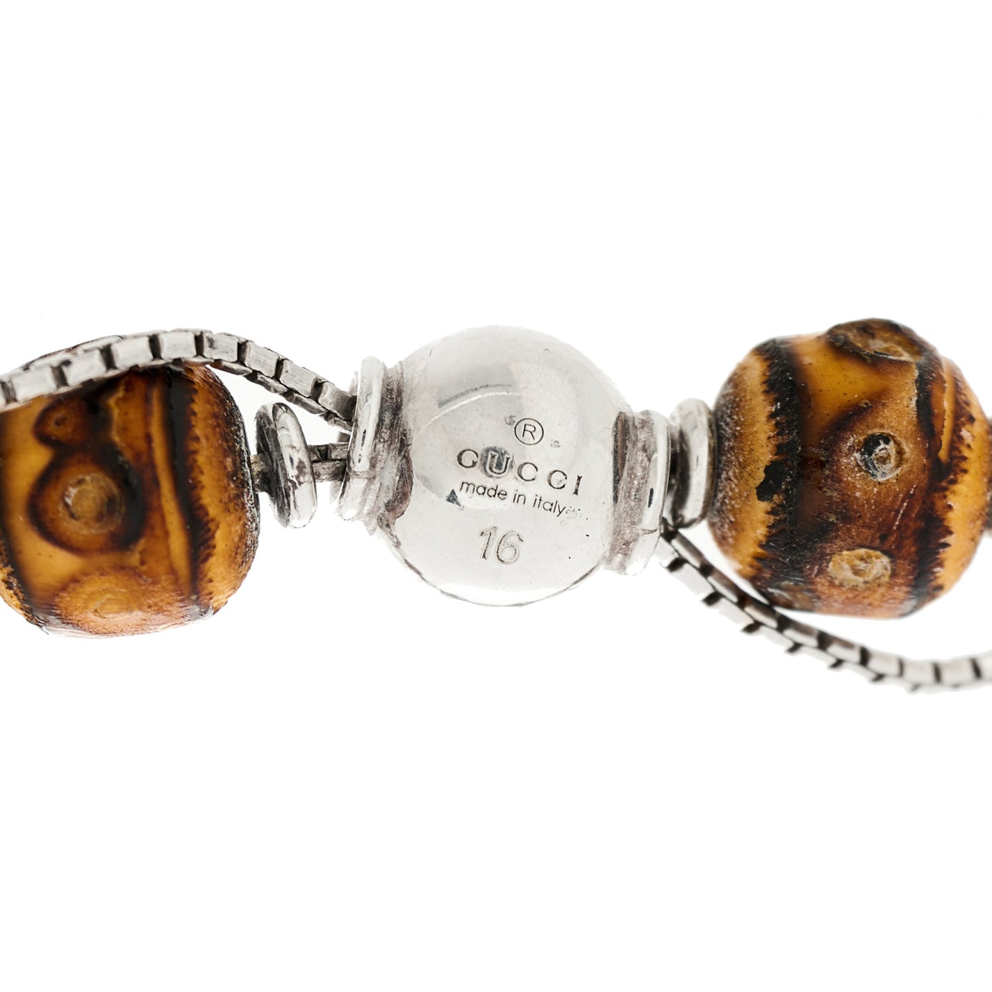 Sterling Silver Bamboo Beaded Bracelet