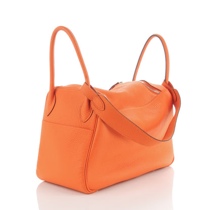 Hermes Taurillon Clemence Lindy 34 Orange 2 of 8