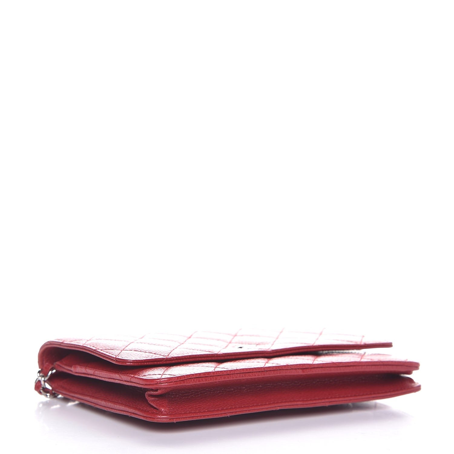 Chanel Caviar Quilted Wallet on Chain WOC Red 4 of 13