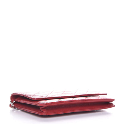 Chanel Caviar Quilted Wallet on Chain WOC Red 4 of 13