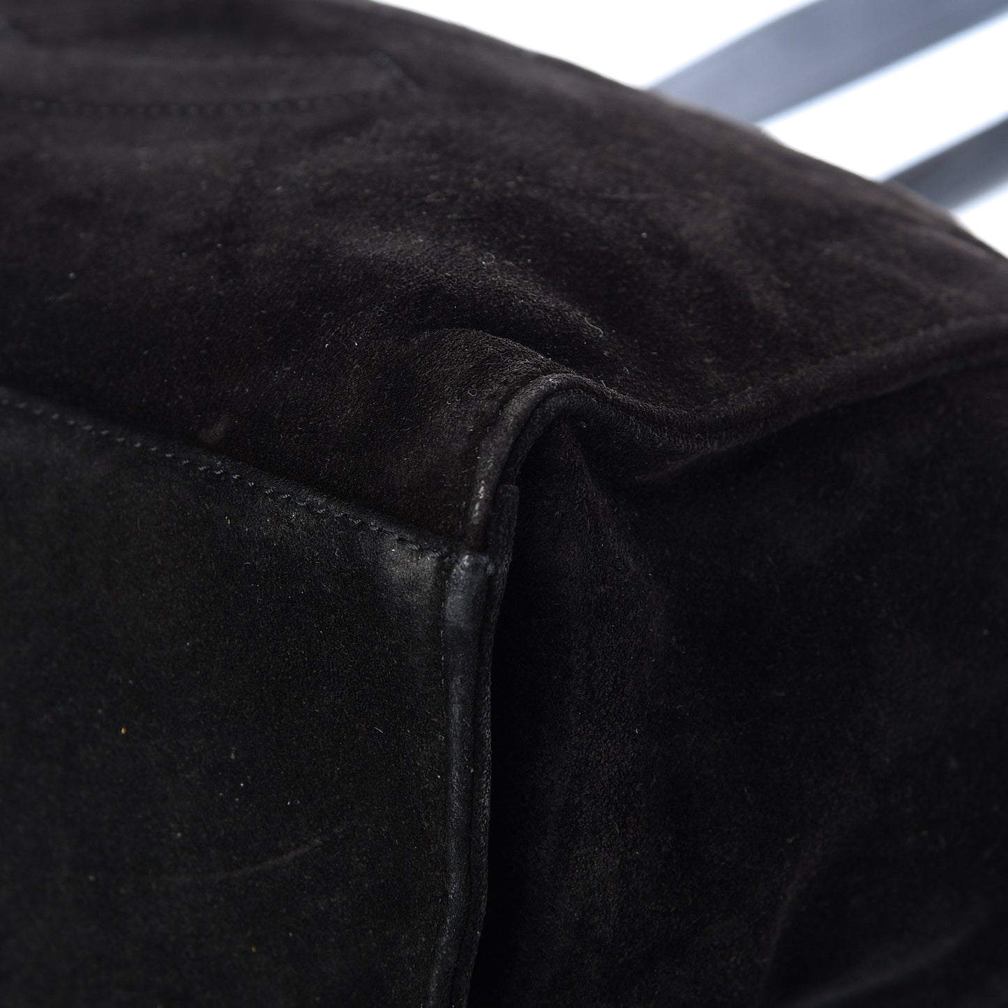 Suede CC Shoulder Bag Black