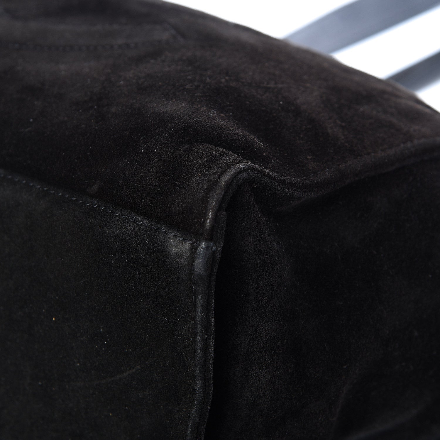 Chanel Suede CC Shoulder Bag Black 11 of 13