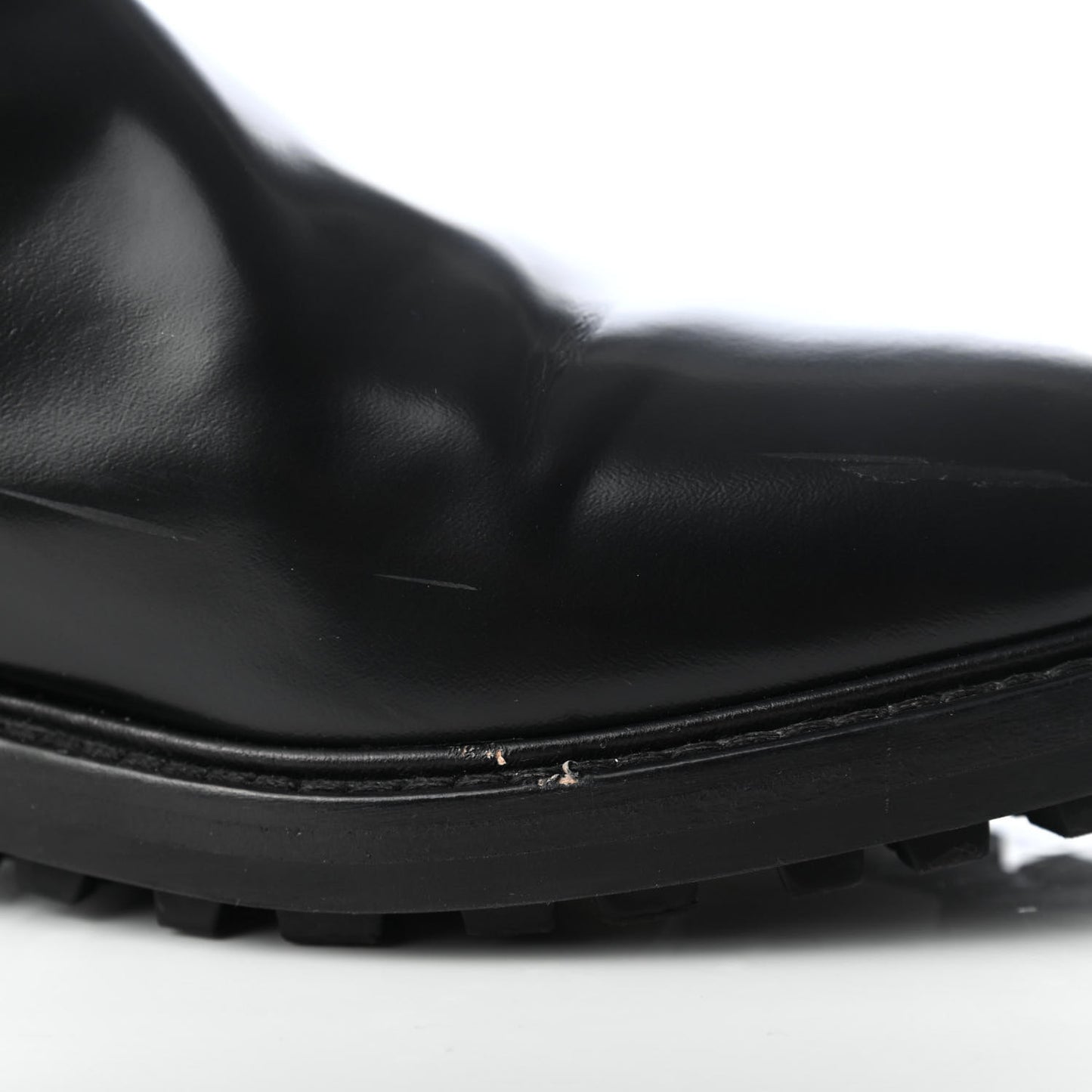 Calfskin Tartan D-Order Low Boot 37.5 Black Off White