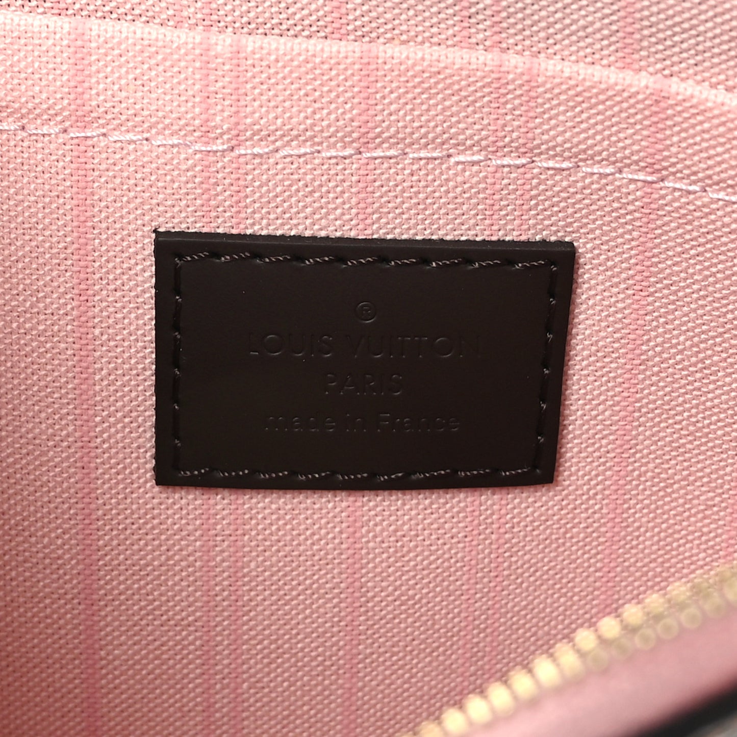 Damier Ebene Neverfull MM GM Pochette Rose Ballerine