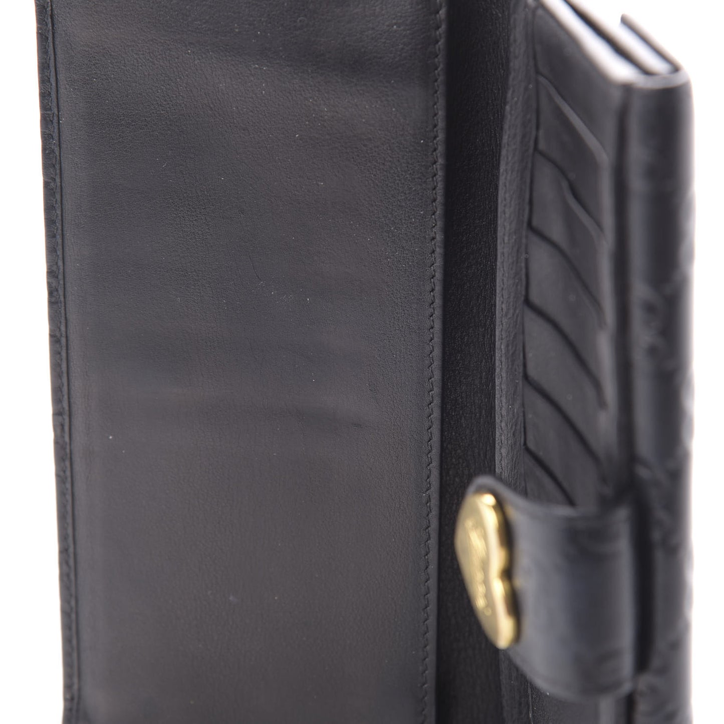 Guccissima Heart Continental Wallet Black