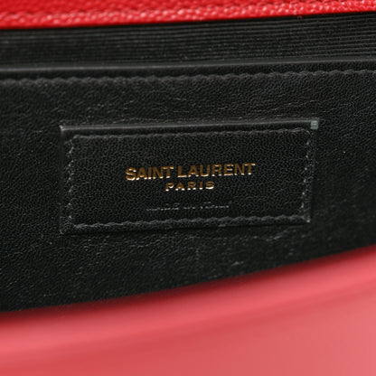 Saint Laurent Grain De Poudre Medium Monogram Kate Satchel Rouge Eros 7 of 11