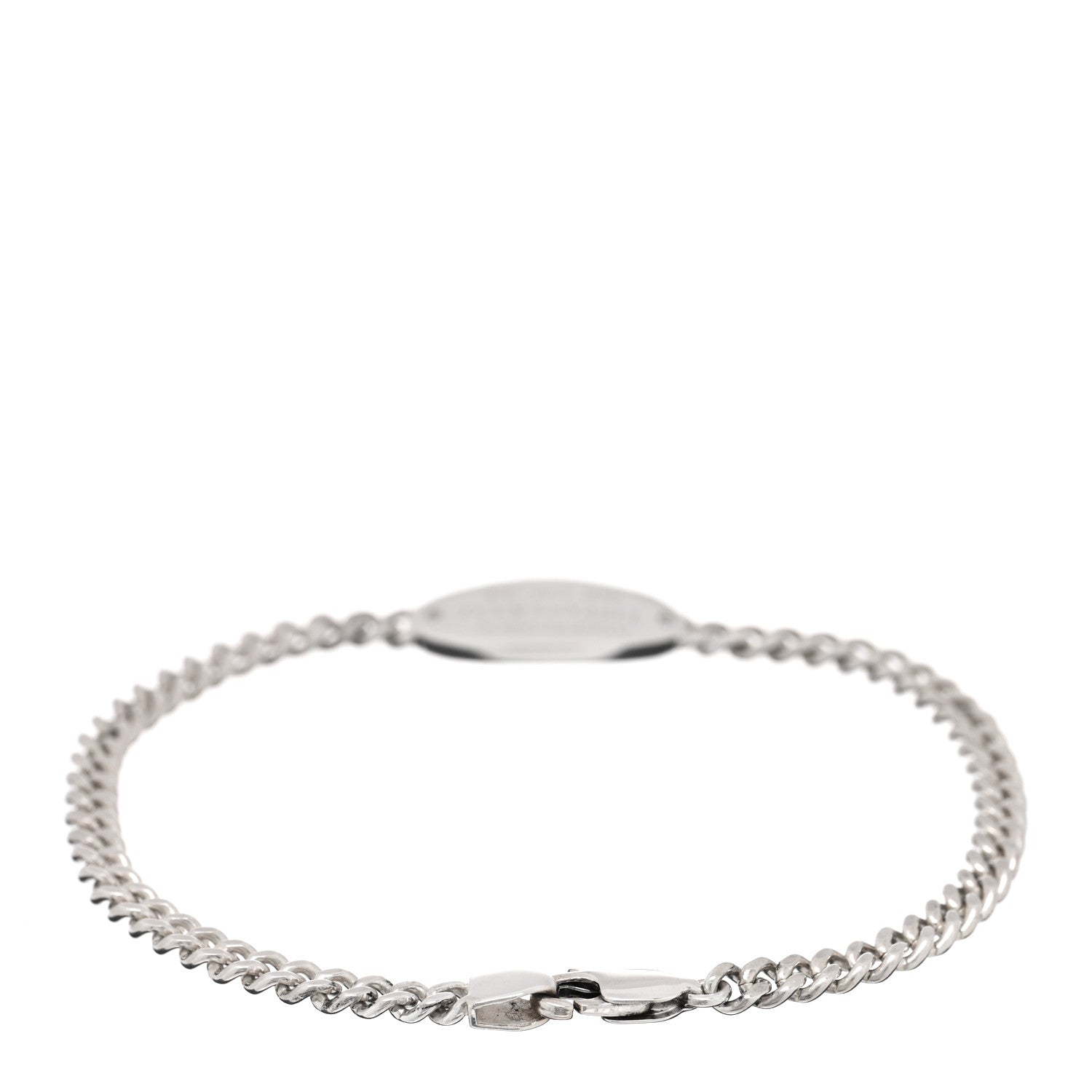 Tiffany Sterling Silver Diamond Return To Tiffany Oval ID Bracelet 2 of 4
