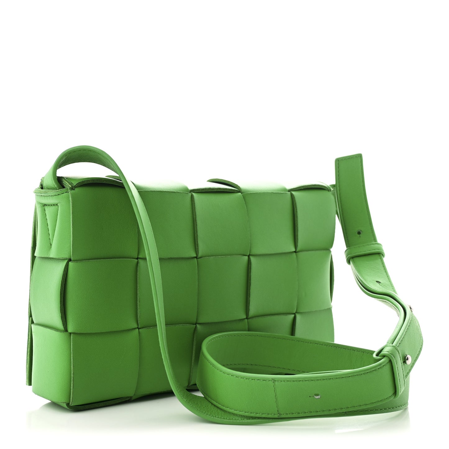 Lambskin Maxi Intrecciato Cassette Crossbody Bag Parakeet
