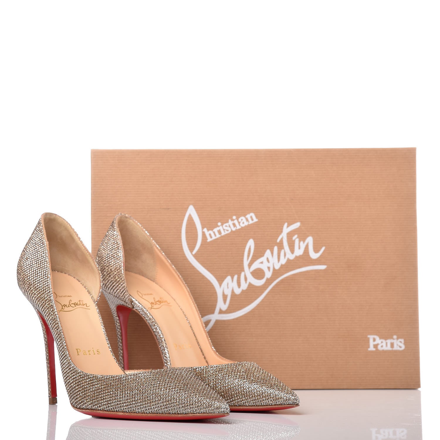 Christian Louboutin Glitter Luminor Iriza 100 Pumps 36.5 Gold 13 of 13