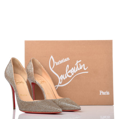Christian Louboutin Glitter Luminor Iriza 100 Pumps 36.5 Gold 13 of 13