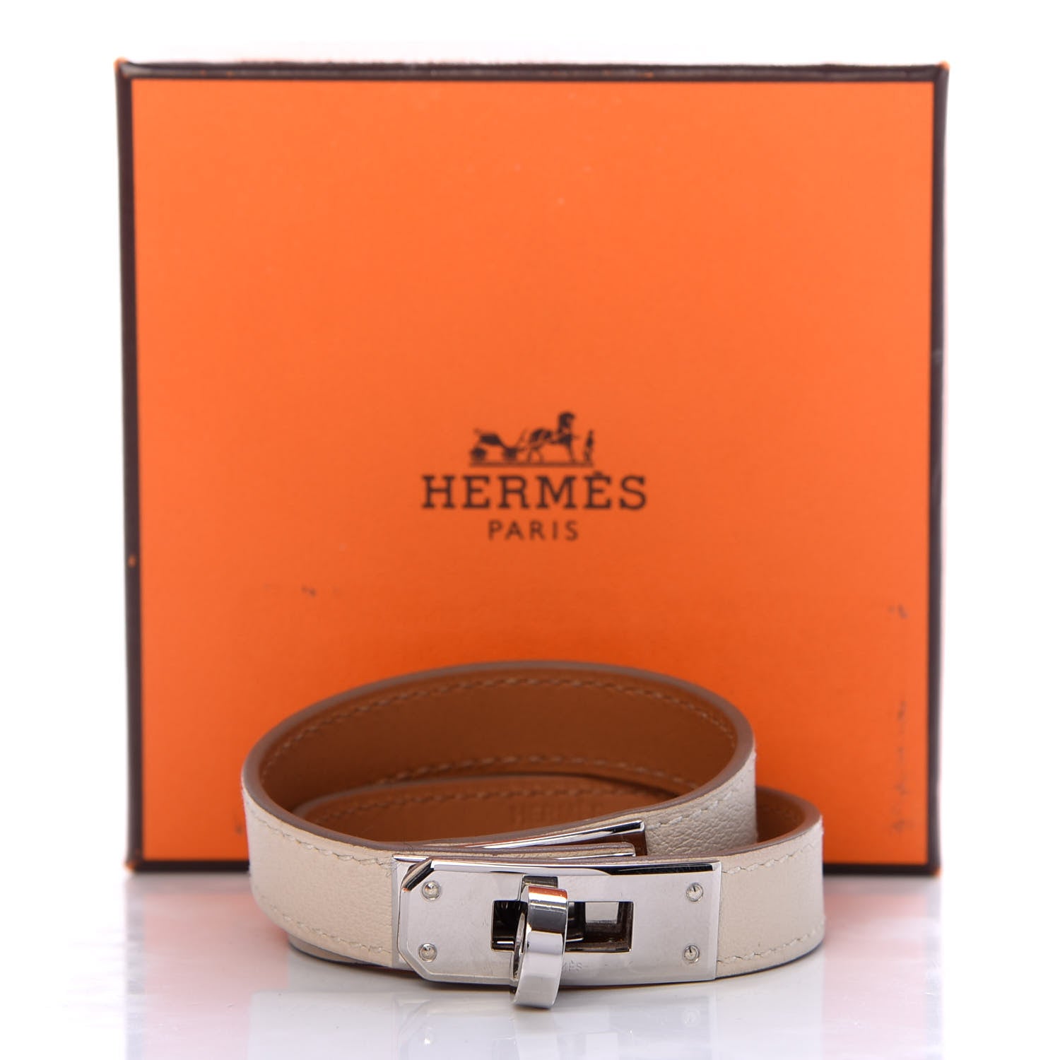 Hermes Swift Kelly Double Tour Bracelet XS Craie 6 of 6
