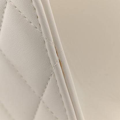 Chanel Calfskin Strass Quilted Flap White 13 of 14