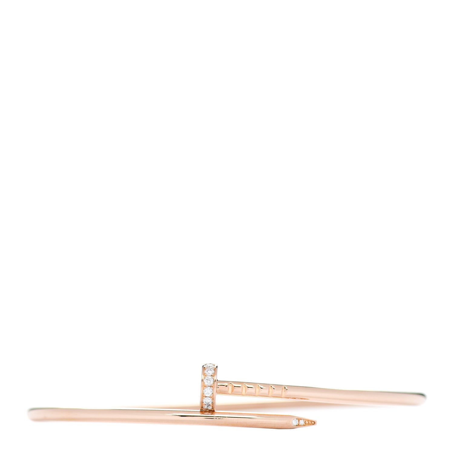 Cartier 18K Pink Gold Diamond Small Juste Un Clou Bracelet 18 1 of 4