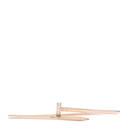 Cartier 18K Pink Gold Diamond Small Juste Un Clou Bracelet 18 1 of 4