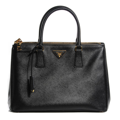 Prada Saffiano Lux Medium Double Zip Tote Nero Black 1 of 12