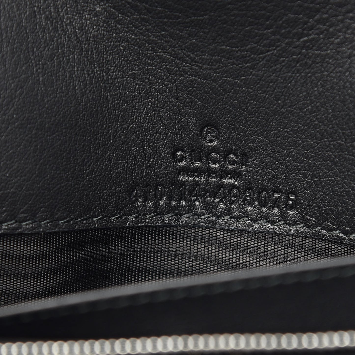 GG Supreme Monogram Arabesque Chain Wallet Black