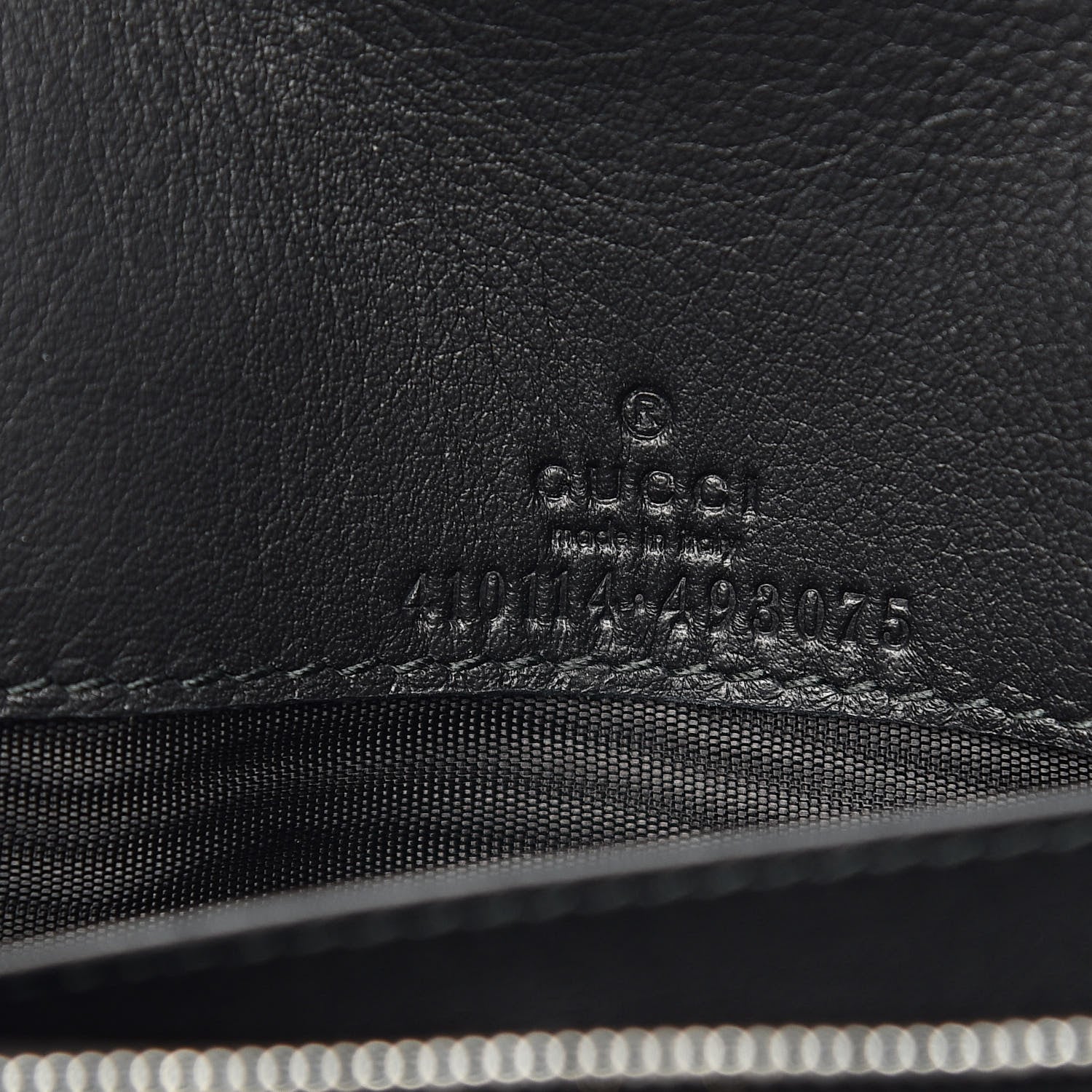 Gucci GG Supreme Monogram Arabesque Chain Wallet Black 6 of 10