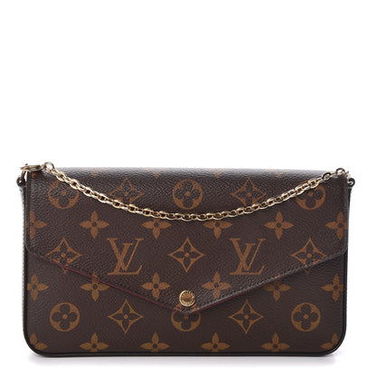 Louis Vuitton Monogram Pochette Felicie Chain Wallet Fuchsia 1 of 10