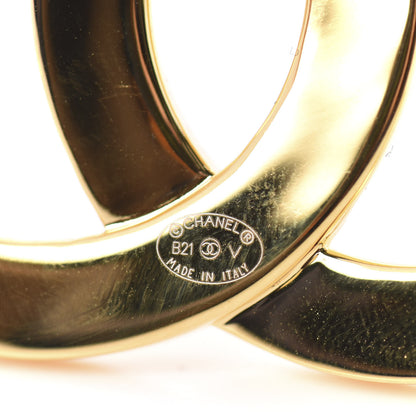 Chanel Metal Paris Button CC Large Brooch Gold 3 of 4