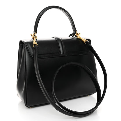 Celine Satinated Calfskin Small 16 Top Handle Bag Black 3 of 12