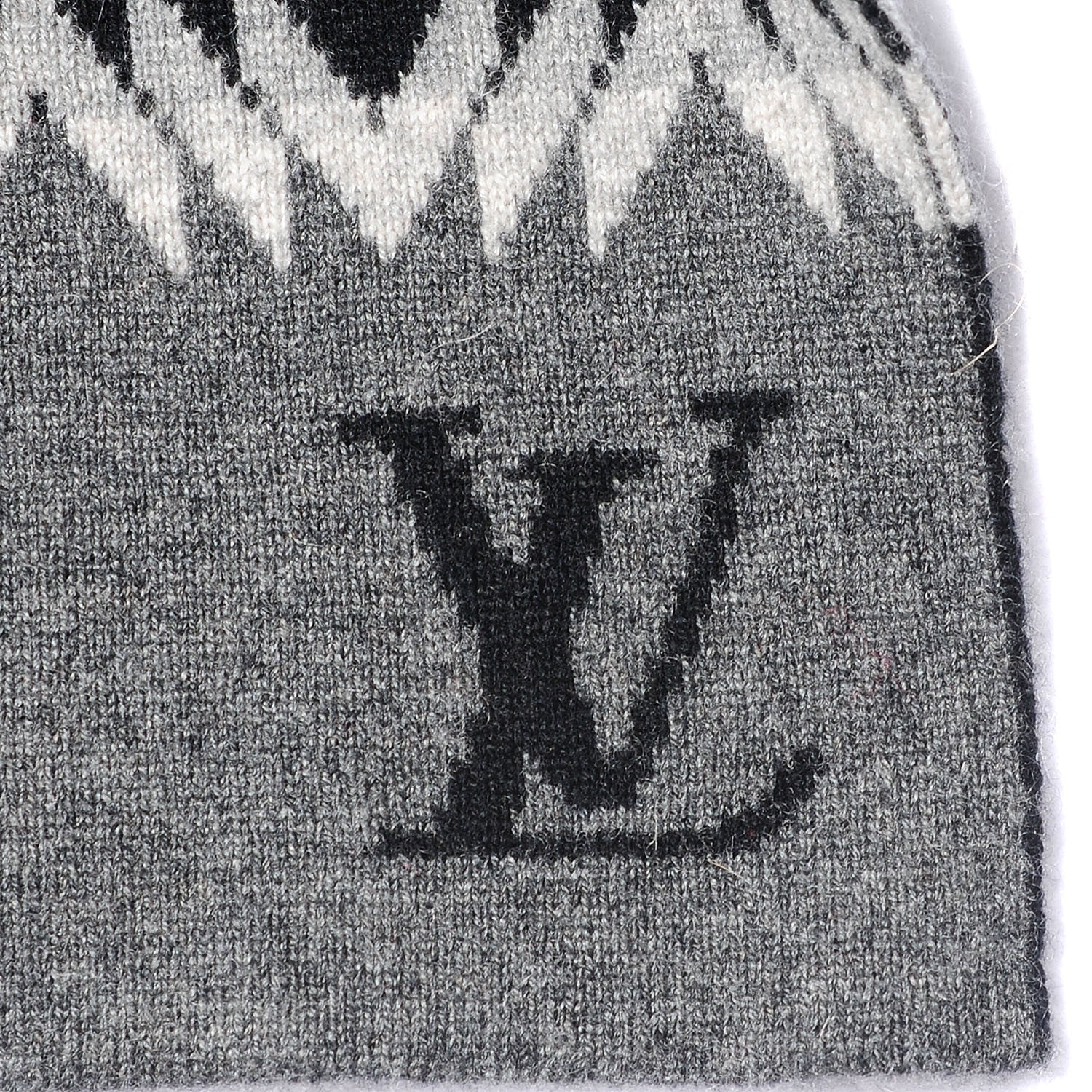 Louis Vuitton Cashmere Damier Aztec Scarf Graphite 4 of 5