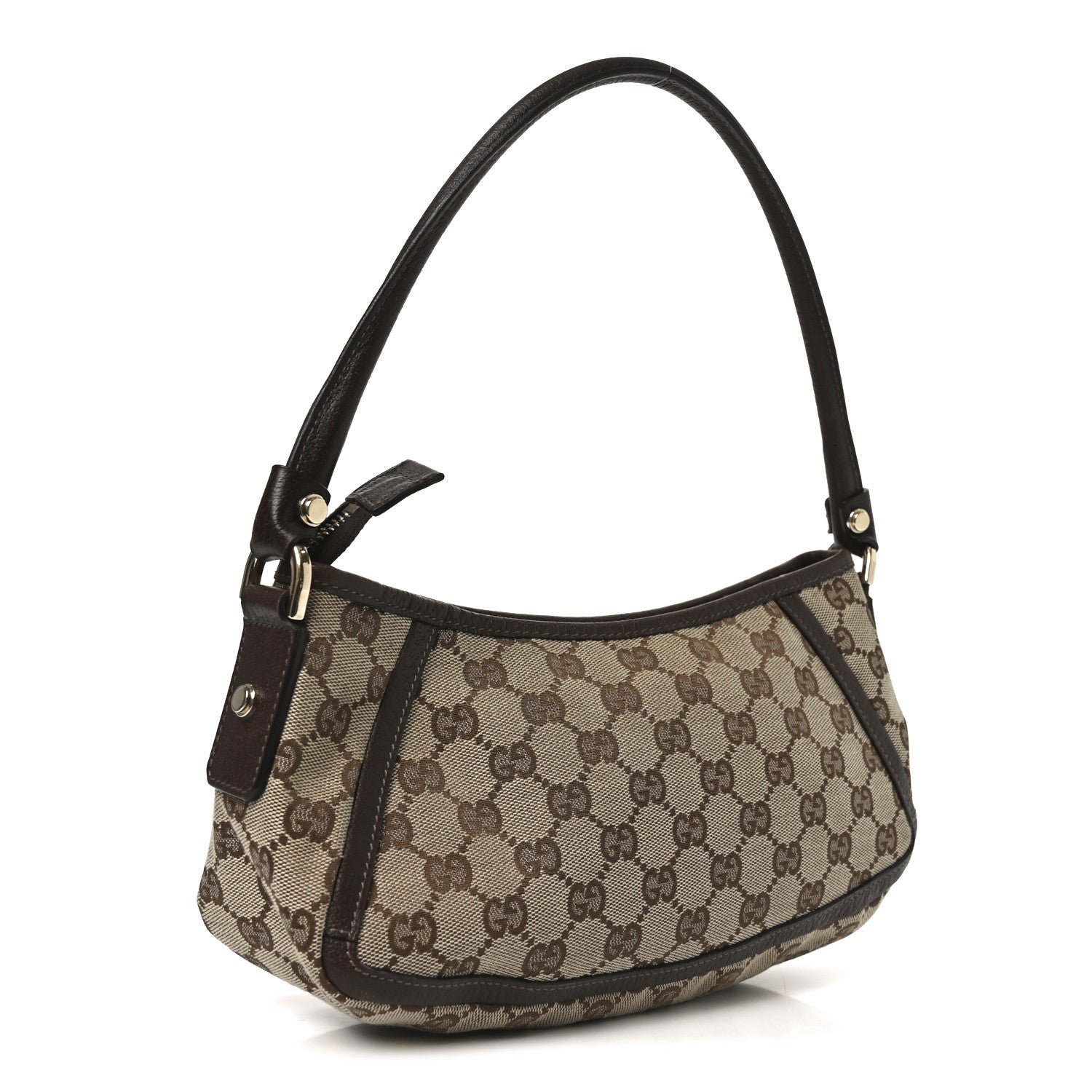 Gucci Monogram D Ring Abbey Pochette Brown 3 of 10