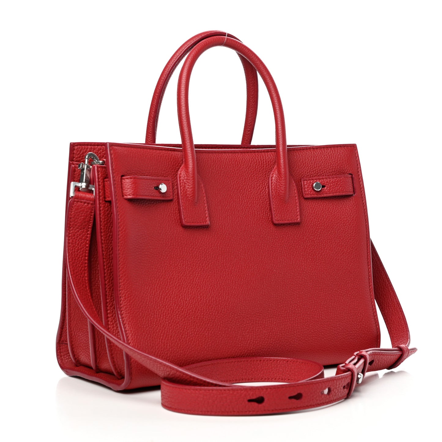 Grained Calfskin Baby Sac De Jour Souple Red