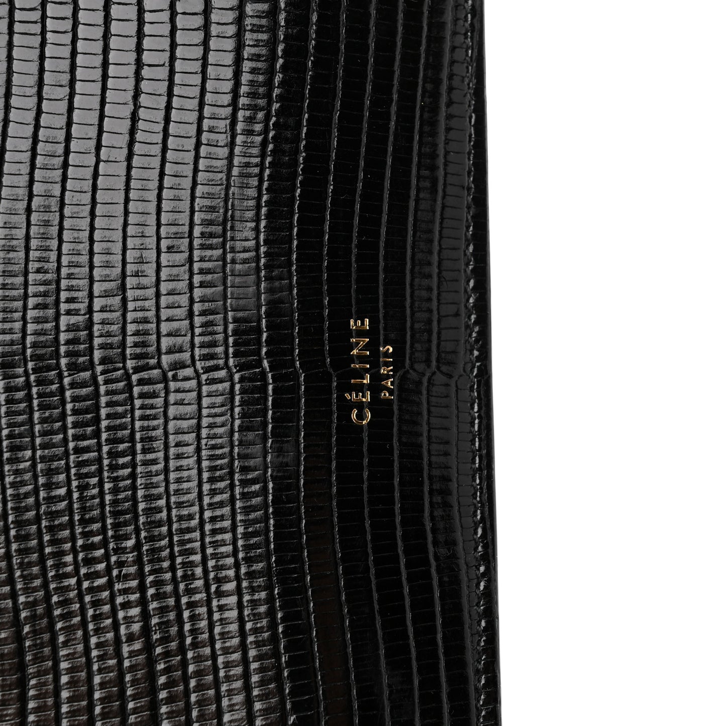 Lizard Mini Clasp Clutch Bag Black