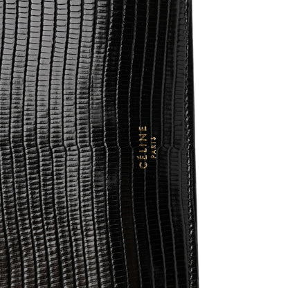 Celine Lizard Mini Clasp Clutch Bag Black 5 of 9